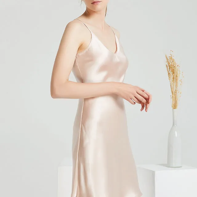19m/m Silk Night Robe Women Summer Simple Classic Cami Skirt Nightdress [SLP0014]