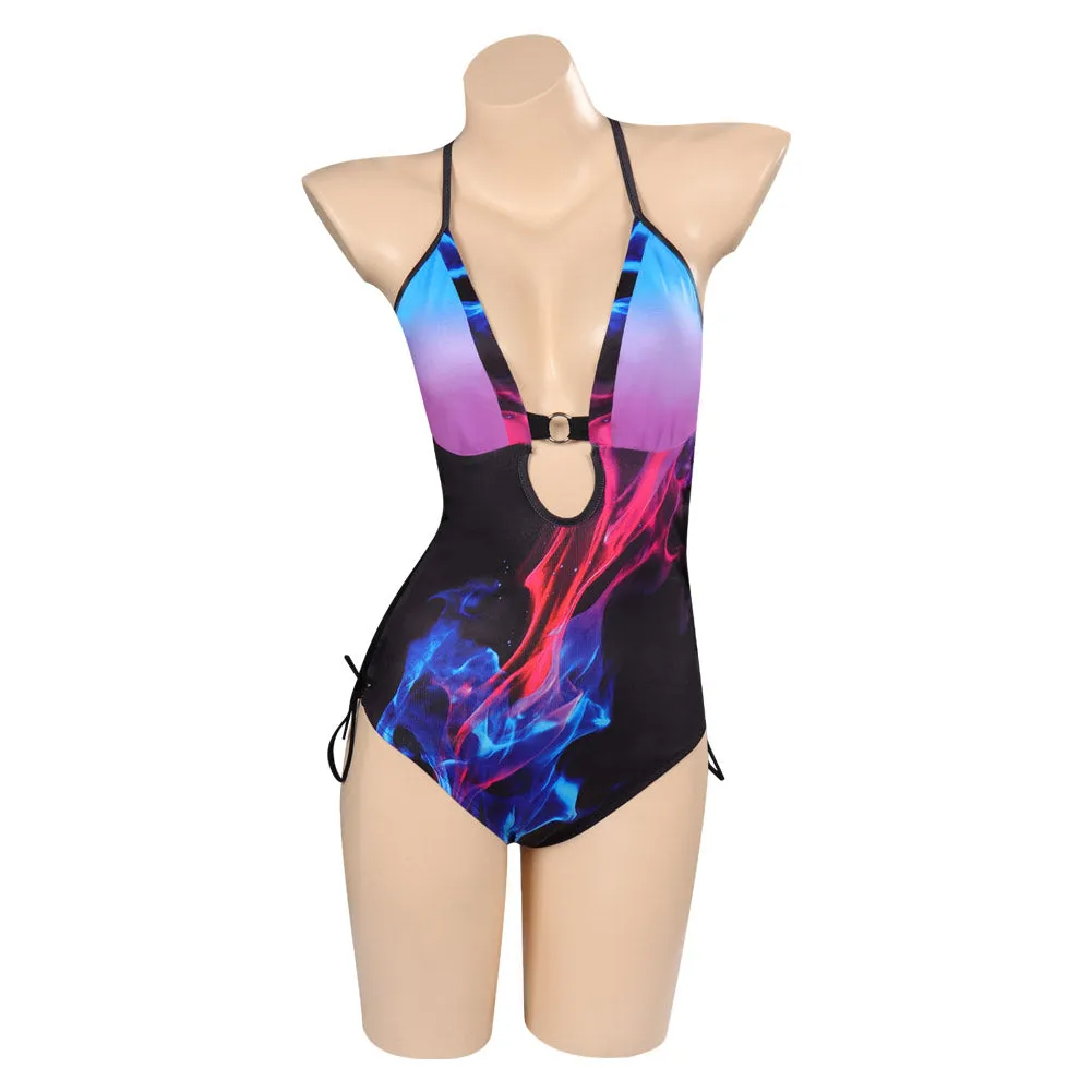 2023 Summer Printed One-Piece Swimsuits Cosplay Costume Halloween Carnival Party Disguise Suit