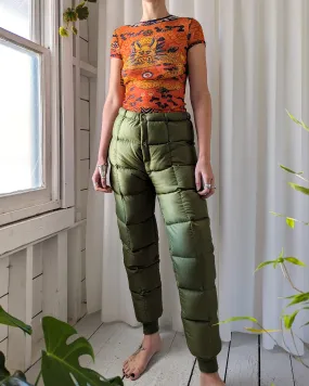 60s Quilted Down Pants | S-L