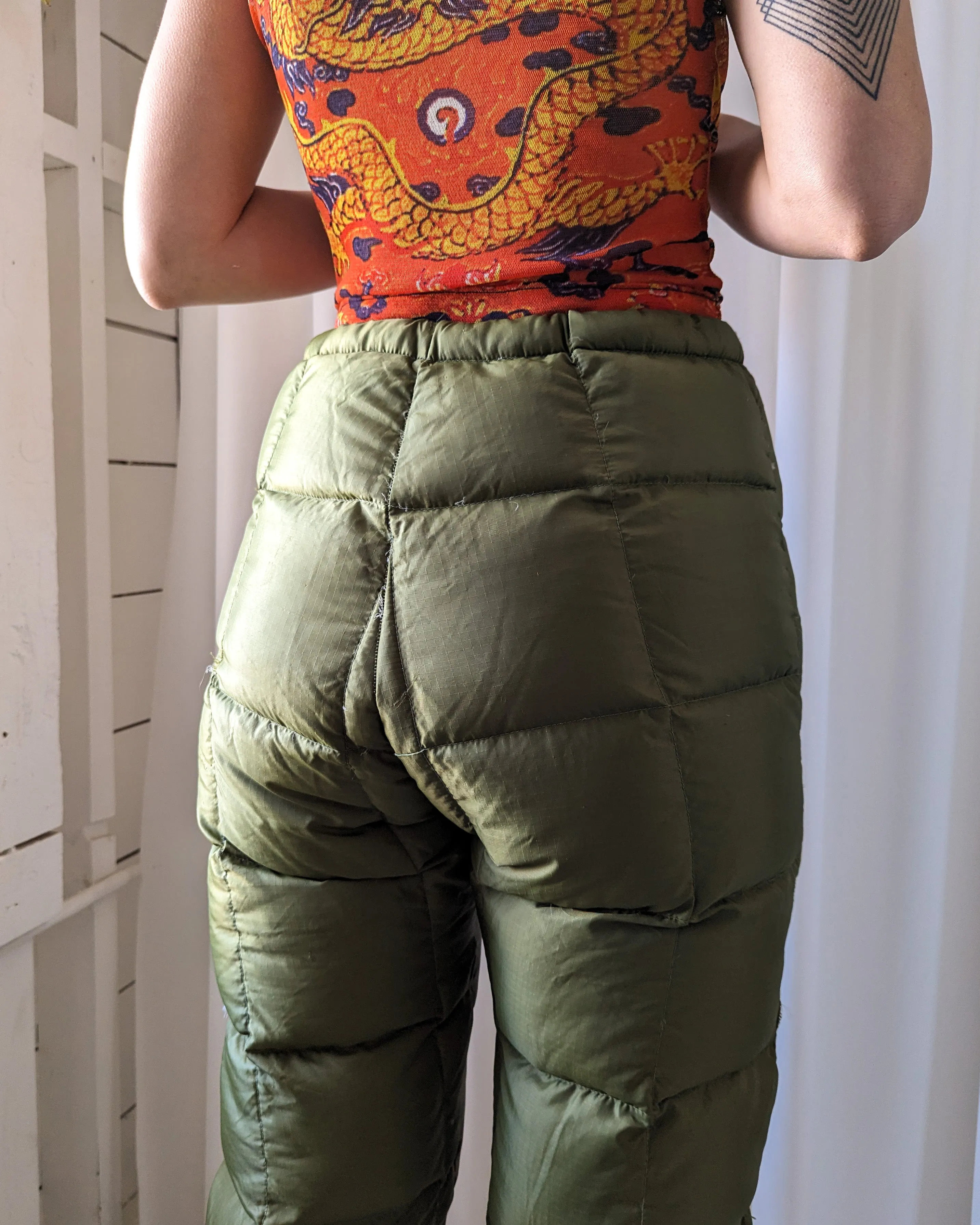 60s Quilted Down Pants | S-L