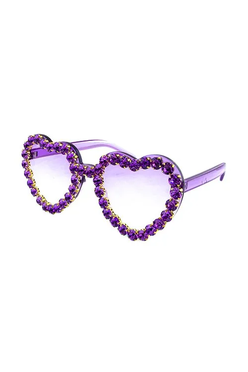 Bling Rimmed Heart Sunglasses