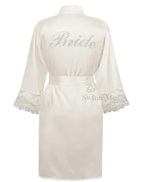Bride Bridesmaid Floral Robe Satin Rayon Robe