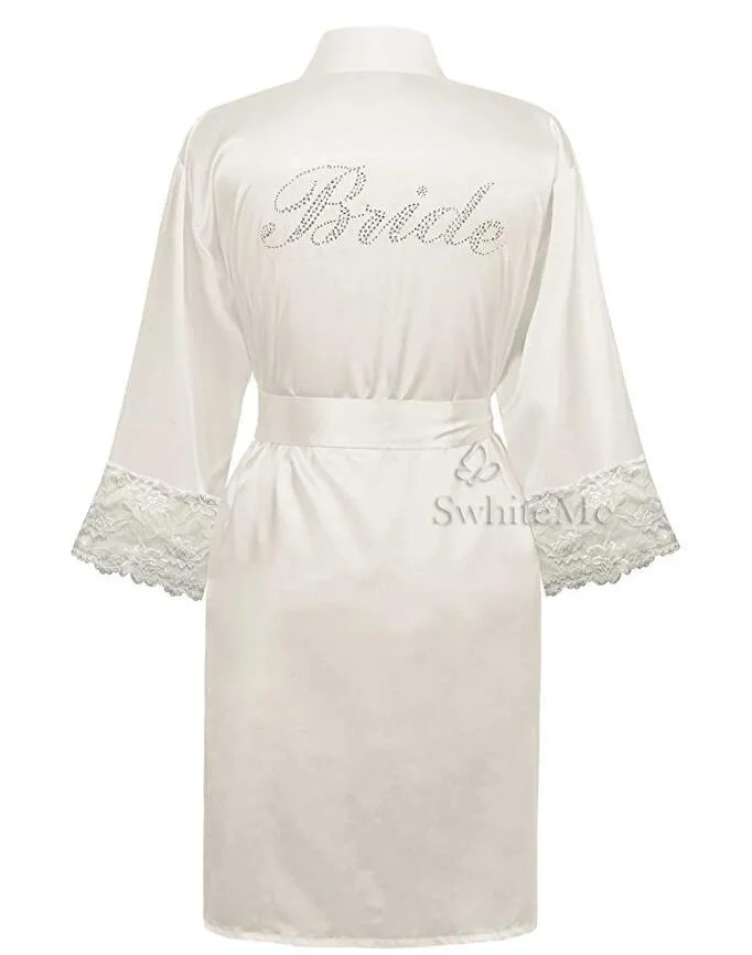 Bride Bridesmaid Floral Robe Satin Rayon Robe