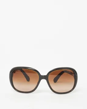 Chanel Brown Interlocking CC 5244 Oversized Sunglasses