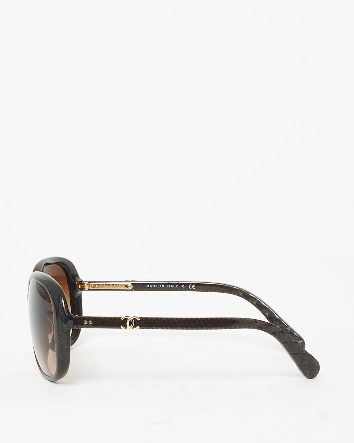 Chanel Brown Interlocking CC 5244 Oversized Sunglasses