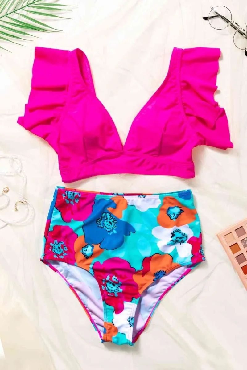 Coconut Cove Floral High Waisted Bikini