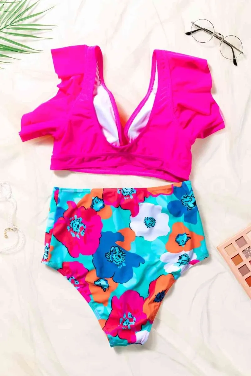 Coconut Cove Floral High Waisted Bikini