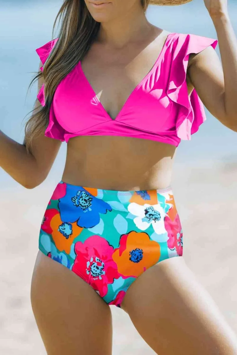 Coconut Cove Floral High Waisted Bikini