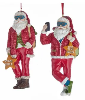 Cool Yule Santa Ornaments (Set/2)