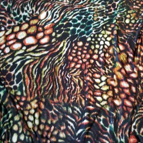 Designer Deadstock Silk Jersey Animal Print Knit-price by the yard