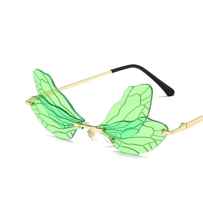 Dragonfly Fashion Rimless Sunglasses
