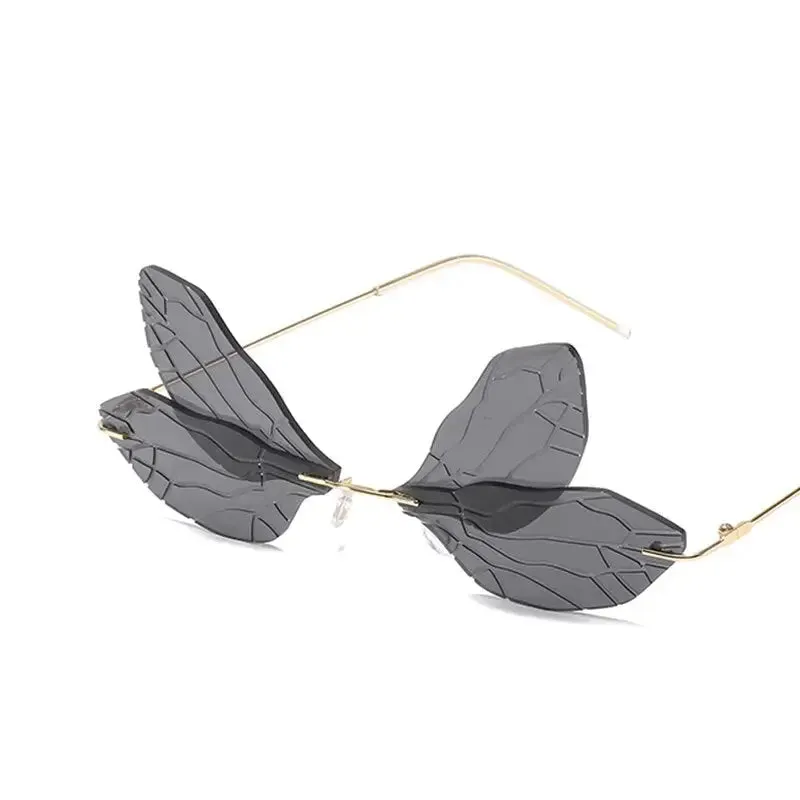 Dragonfly Fashion Rimless Sunglasses