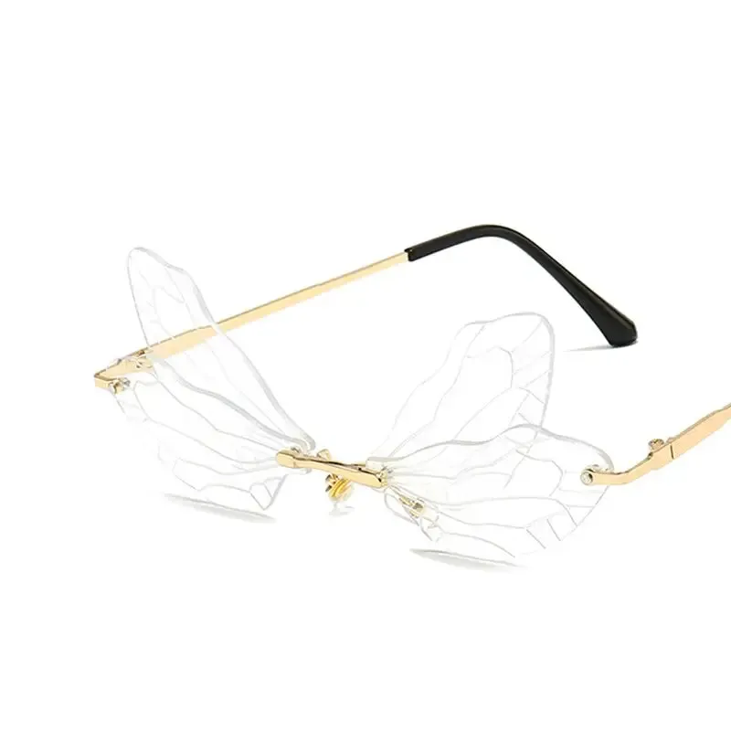 Dragonfly Fashion Rimless Sunglasses