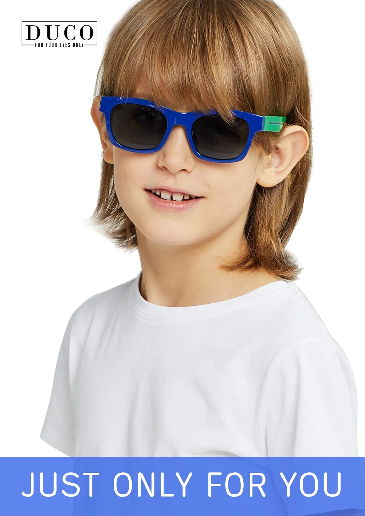 DUCO TPEE Superlight Kids Sport Polarized Sunglasses For Kids Boys Girls Rubber Flexible Frame Sunglasses