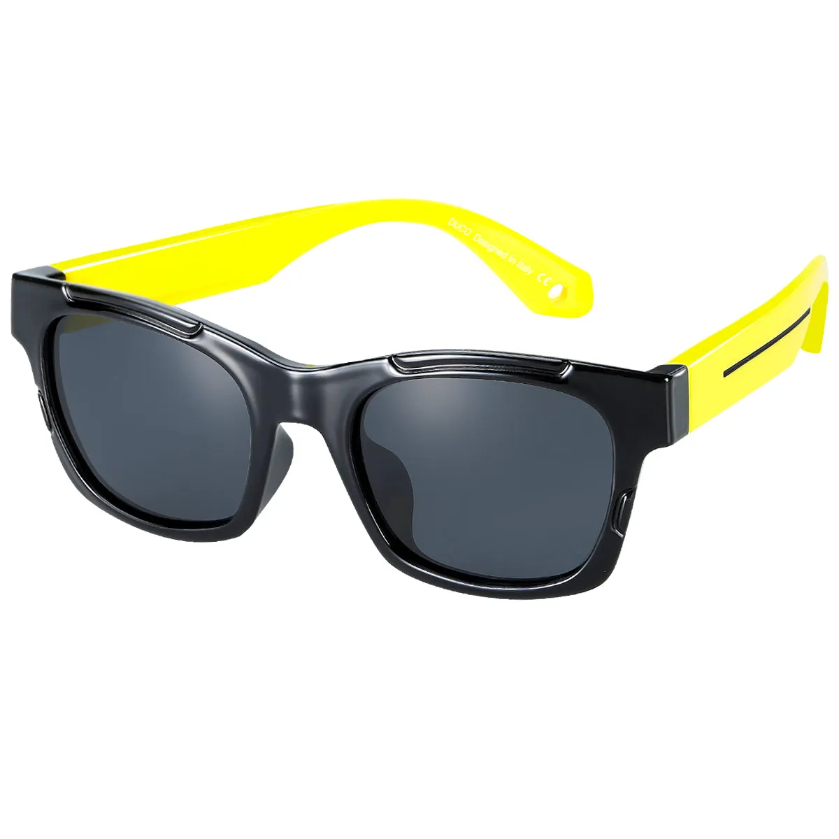 DUCO TPEE Superlight Kids Sport Polarized Sunglasses For Kids Boys Girls Rubber Flexible Frame Sunglasses