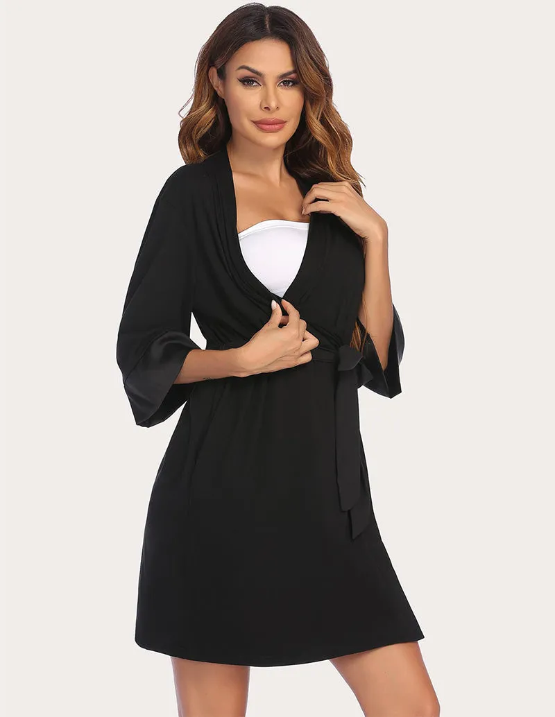 Ekouaer 3/4 Sleeve Robe (US Only)