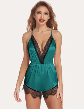 Ekouaer Lace Satin Robes Set (US Only)