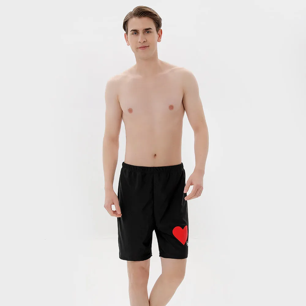 Family Matching Heart Printed Swimsuits