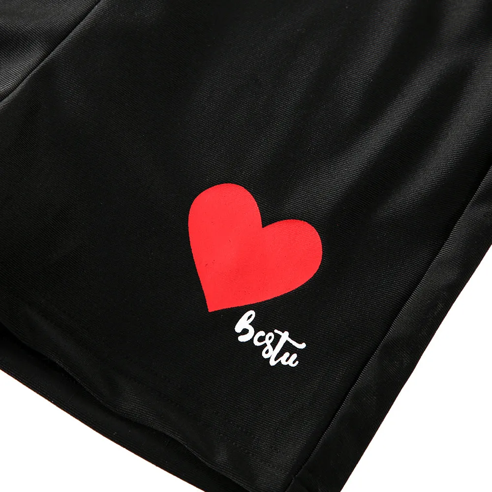 Family Matching Heart Printed Swimsuits