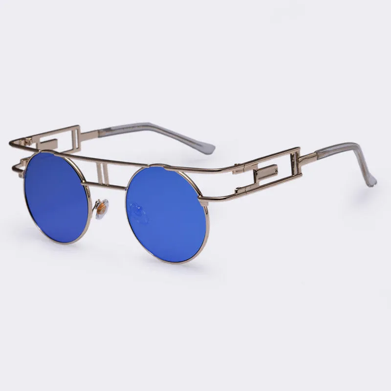 Fashion Metal Frame Steampunk Sunglasses Women Brand Designer Unique Men Gothic Sun glasses Vintage Oculos De Sol Feminino