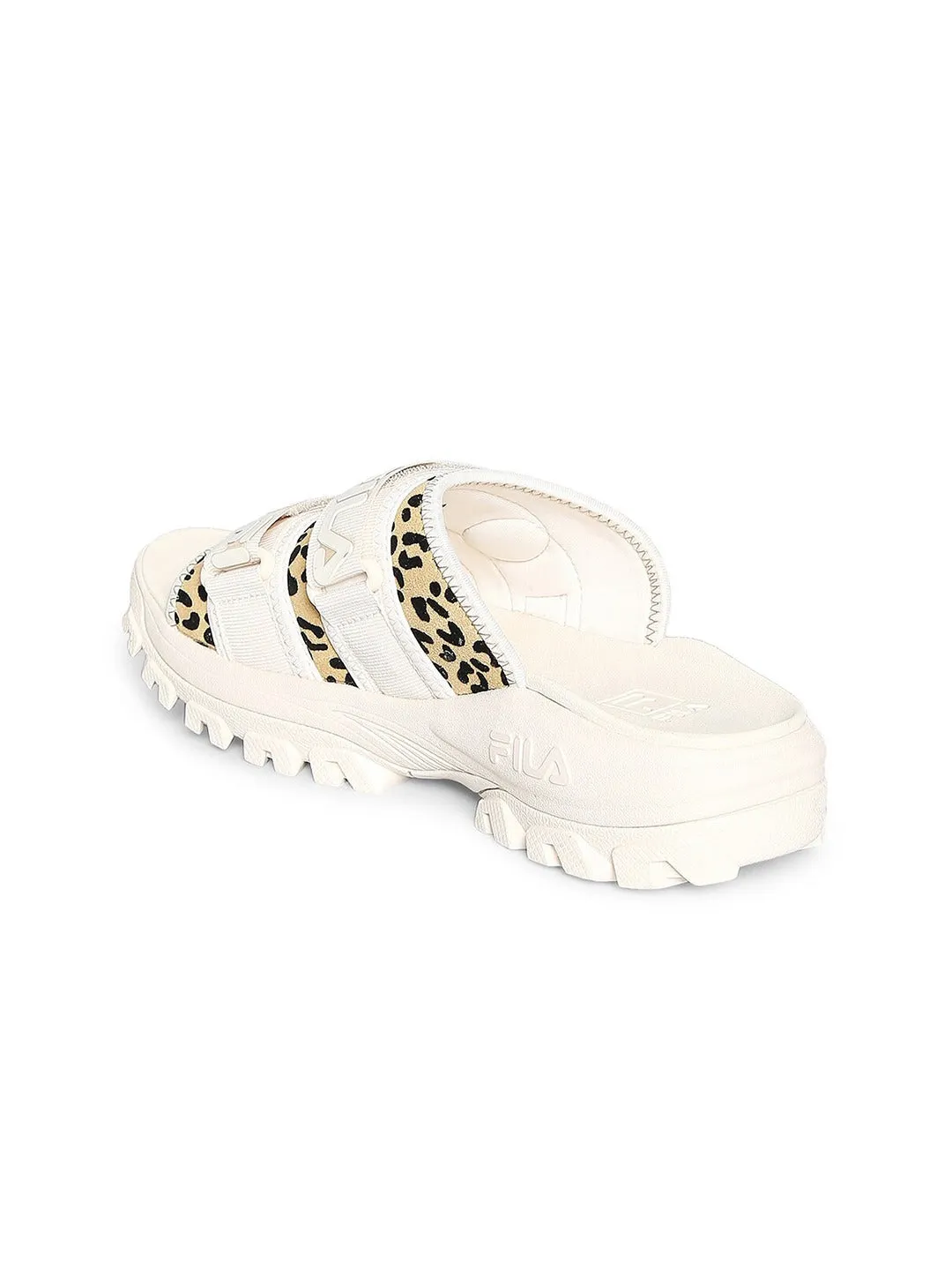 Fila Grey Outdoor Slide Animal Print Women's Slippers