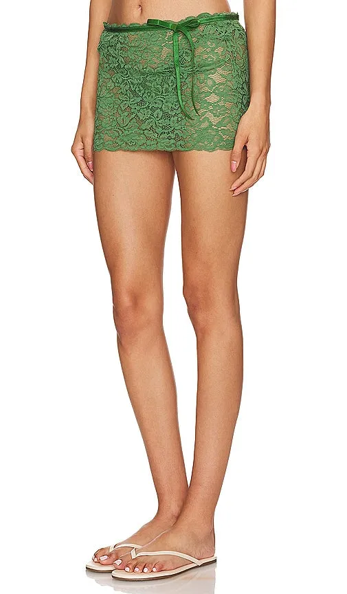 Frankies Bikinis Dylan Mini Skirt in Dark Green