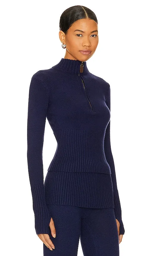 Frankies Bikinis Maverick Cloud Knit Jacket in Navy