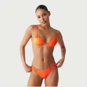 Frankies Bikinis Tanner Shine Triangle Bikini Top - Sunset Sun
