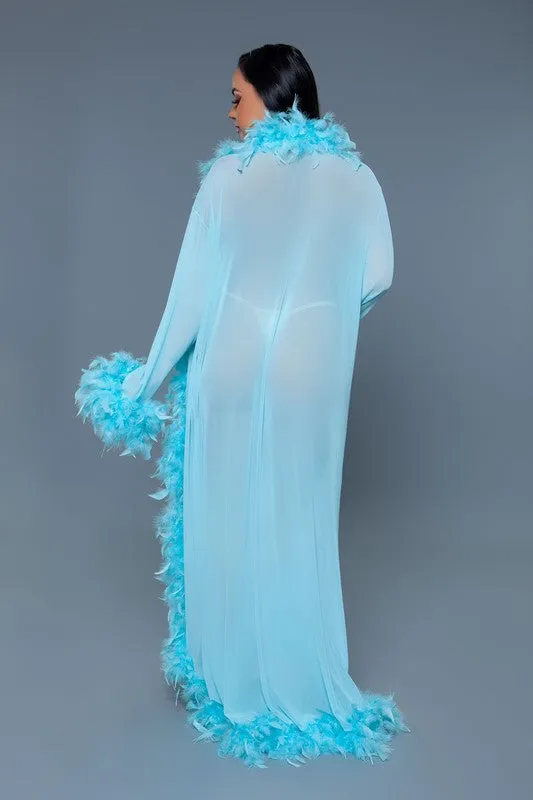 Glamour Boa Feather Trim Robe (11 colors)