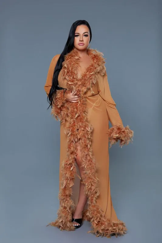Glamour Boa Feather Trim Robe (11 colors)