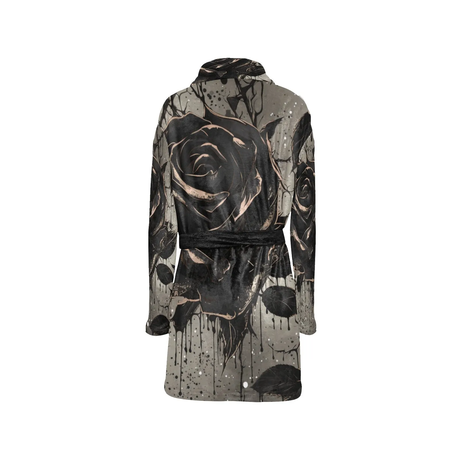 Gothic Black Rose Night Robe