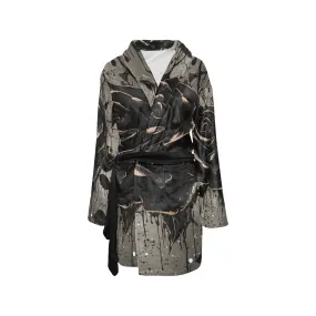 Gothic Black Rose Night Robe