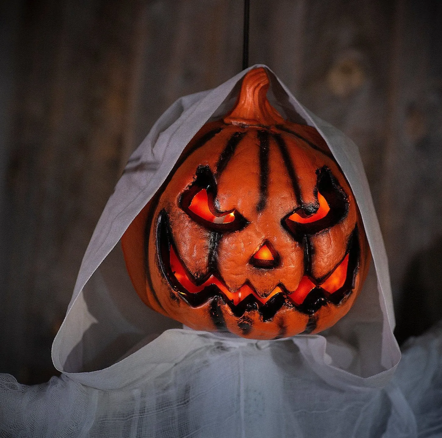 Hanging Animated Pumpkin Man
