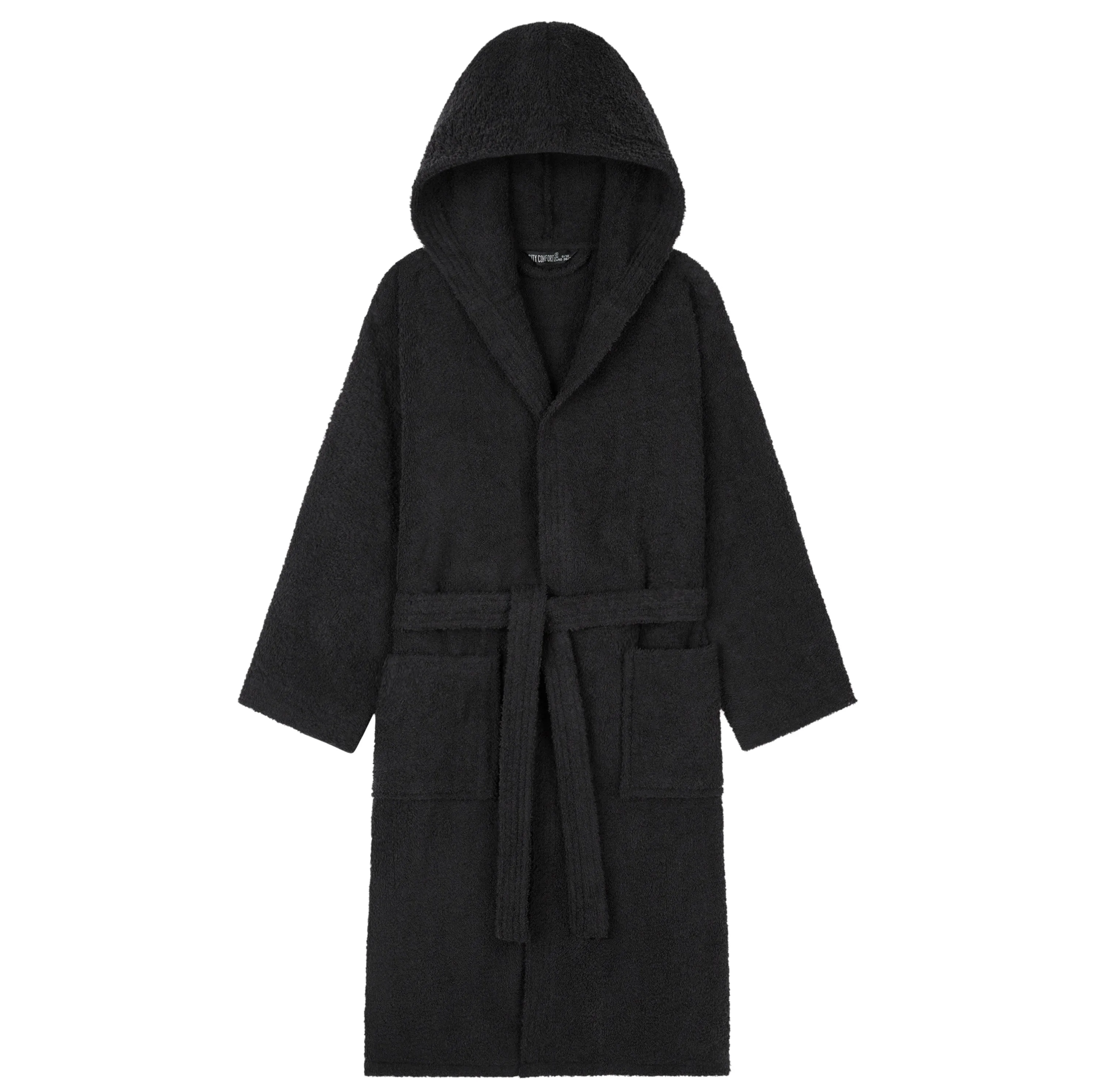 Hooded Bath Robes for Women - Absorbent Cotton Terry Towelling Bathrobe
