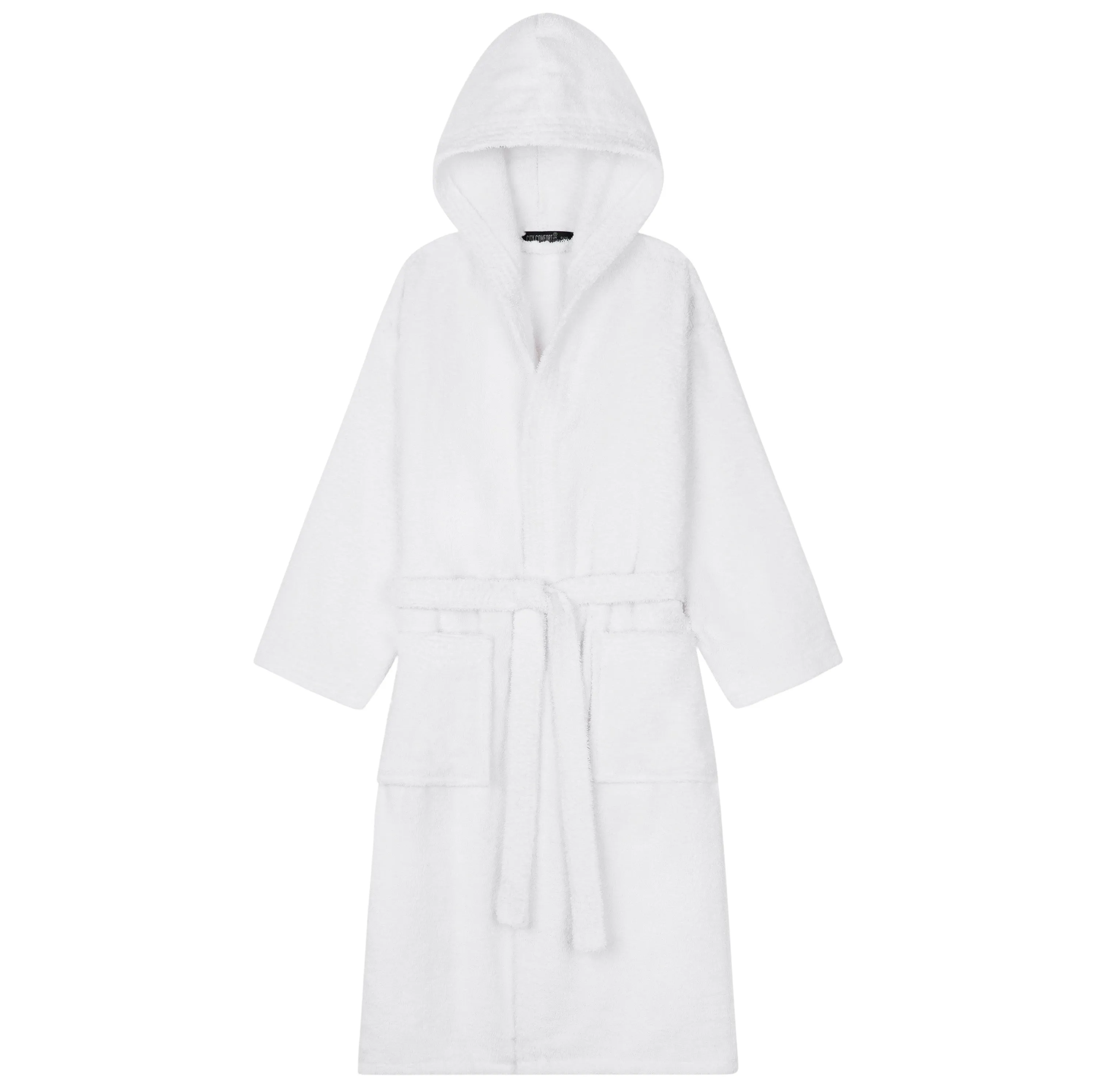 Hooded Bath Robes for Women - Absorbent Cotton Terry Towelling Bathrobe