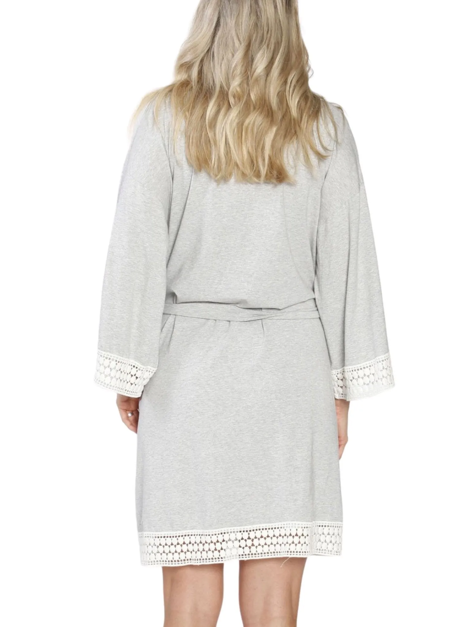 Hospital Pack Nursing Dress   Robe   Free Baby Pouch - Grey