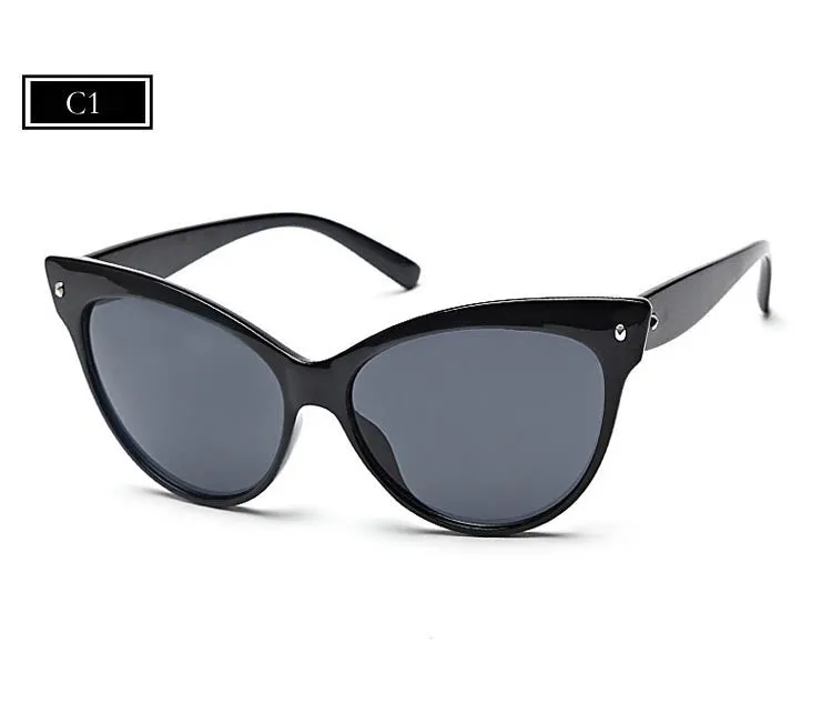 Hot Sell New Designer Women Glasses Inspired Sun Glasses Cateye Women Oversize Cat Eye Celebrity Sunglasses