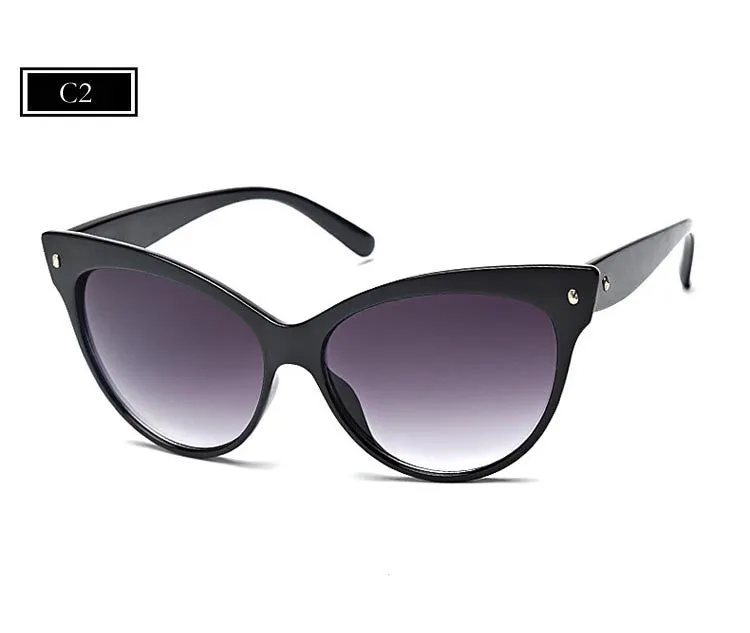 Hot Sell New Designer Women Glasses Inspired Sun Glasses Cateye Women Oversize Cat Eye Celebrity Sunglasses