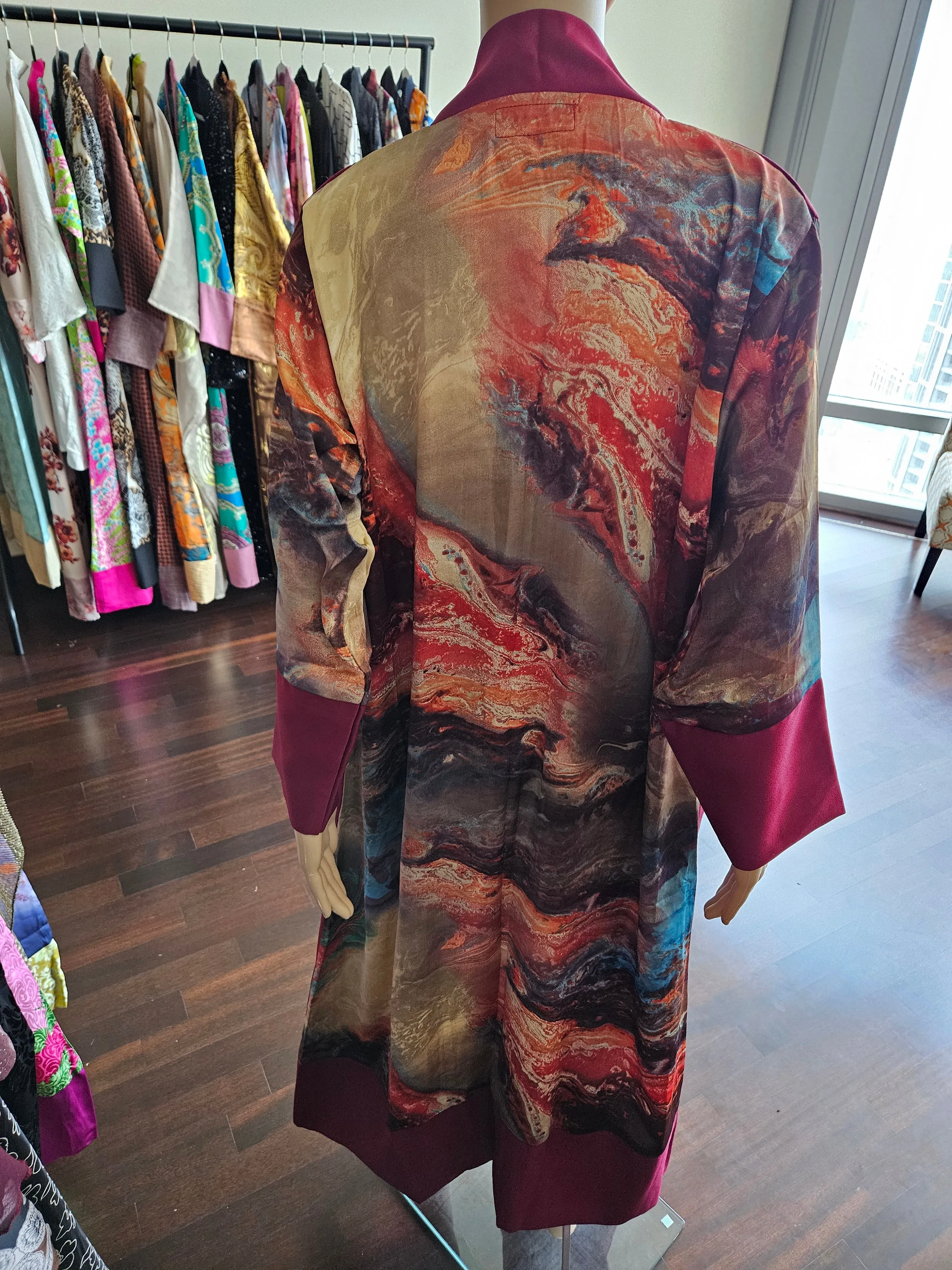 Jordyn burgundy robe