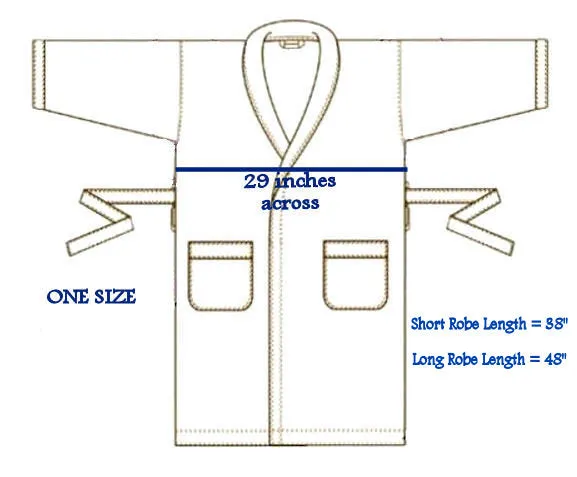 Men's Real Mulberry Silk Robe Kimono Short 38 Inch Long