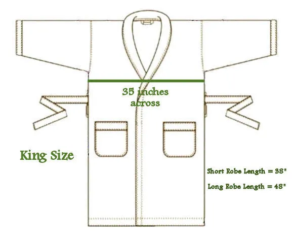 Men's Real Mulberry Silk Robe Kimono Short 38 Inch Long
