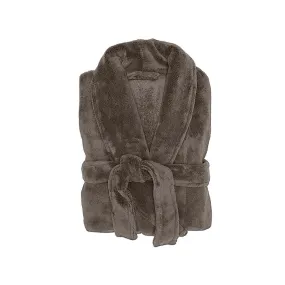Microplush Bathrobe Bitter-Chocolate