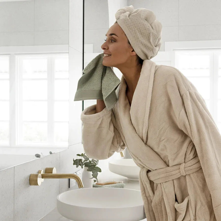 Microplush Bathrobe Stone