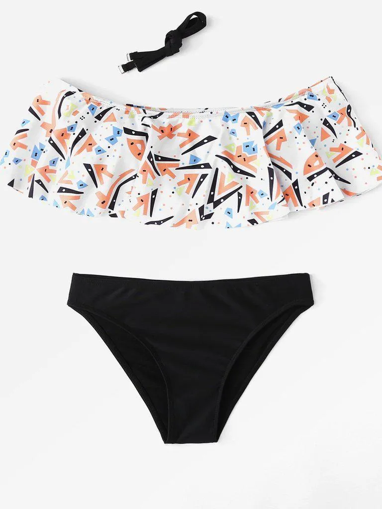Mixed Print Bikini Set