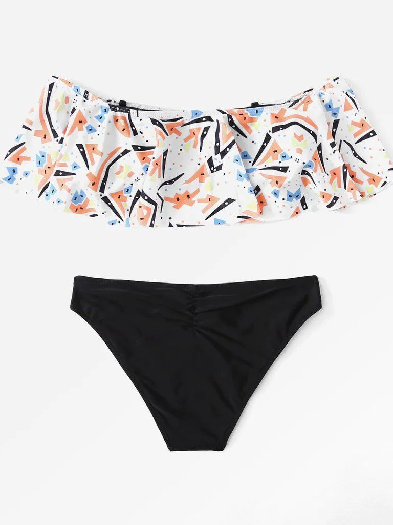 Mixed Print Bikini Set