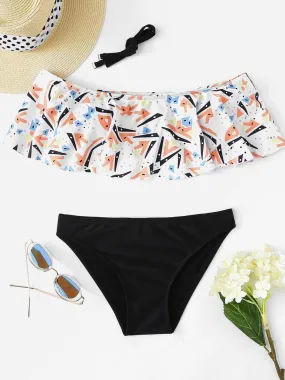 Mixed Print Bikini Set