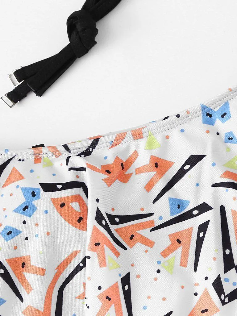 Mixed Print Bikini Set