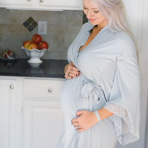 Monogrammed Jersey Lace Robe