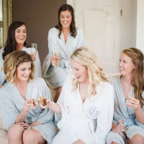 Monogrammed Jersey Lace Robe