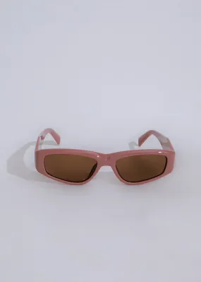 Moving On Oval Sunglasses Pink